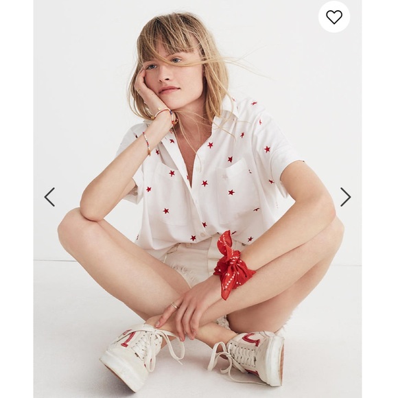SOLD Madewell Star Embroidered Courier Shirt - Picture 6 of 6
